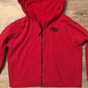 Victoria’s Secret pink Sherpa jacket